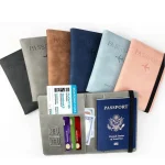 RFID Blocking Passport Wallet  | PU Leather Travel Document Holder with Card & Cash Pockets | Random Color - Image 8