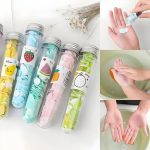100 Pcs Disposable Flower Paper Soap With Portable Tube Multi Color Travel Sheets For Hand Washing And Outdoor Use Premium Quality (Random Color) - Image 2