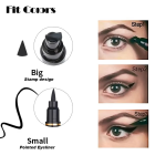 2 in 1 Winged Stamp Liquid Eyeliner Pencil Waterproof Fast Dry Lasting Black Eye Liner Pen | 2 in 1 Fit Colors Eyeliner For Girls | Eyeliner Pen  - Image 4