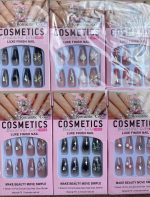 Multicolor 12 Pcs Stylish Artificial Nails Set For Fashionable Look And Easy Application (Random Design) - Image 5