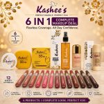 Kashee's 6 In 1 Foundation, Fixer, 12 Pcs Lip Pencil Set, Face Powder, Loose Powder And Paint Stick Deal, Pack Of 6