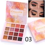 16 Color Eyeshadow Makeup Palette Matte & Shimmer Powder Eye Shadow Kit - Multi Color - Image 4