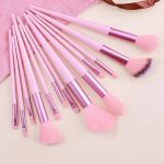 13 Pieces Soft Fluffy Makeup Brush Set - Cosmetics Brush Set - Makeup Brush Kit - Blush and Powder Brushes - Makeup Brushes for Foundation - Pink Color - Without Box - Image 3