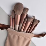 13 Pcs Professional Makeup Brush Set with Soft Bristles and Elegant Velvet Storage Bag for Face, Eyes, Blending, Foundation, Powder, Blush and Everyday Makeup - Image 4