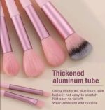 13 Pieces Soft Fluffy Makeup Brush Set - Cosmetics Brush Set - Makeup Brush Kit - Blush and Powder Brushes - Makeup Brushes for Foundation - Pink Color - Without Box - Image 5