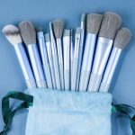 13 Pcs Professional Makeup Brush Set with Soft Bristles and Elegant Velvet Storage Bag for Face, Eyes, Blending, Foundation, Powder, Blush and Everyday Makeup - Image 3